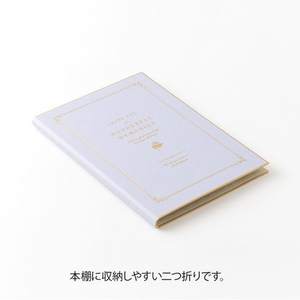 デザインフィル カラー色紙 2ツ折本型 寄書シール24枚付 B5 薄紫 FCD207G-33291006-イメージ3