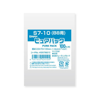 シモジマ ピュアパックS 厚0.03×70×100 B8 100枚 FCV4212-6798210