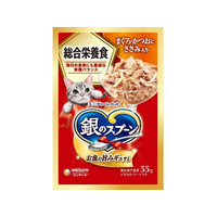 ユニ・チャーム 銀のスプーン パウチ まぐろ・かつおにささみ入 55g FC121RK