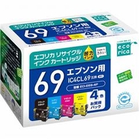 エコリカ リサイクルインクカートリッジ 4色パック ECI-E69-4P