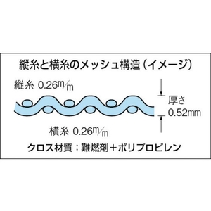 トラスコ中山 ソフトメッシュシートα 幅1.8m×長さ3.6m 緑 グリーン1.83.60.5224 FC847GX-1204611-イメージ2