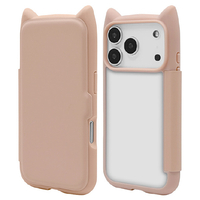 ラスタバナナ iPhone17 Pro用猫耳手帳ケース スモーキーピンク 9182IP5BBHPSPK