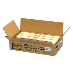 オキナ A4ぴったりマドアキ封筒 長6クラフト事務用1000枚 F868928-WA30KE-イメージ2