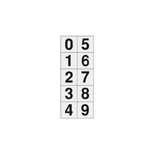 トラスコ中山 TRUSCO　数字ステッカ―　30×30　「0～9」連番　透明　1枚入 TSN-30-10-TM-イメージ1