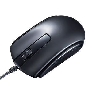 USB Type-Cコネクタを搭載したWindows・Mac両対応のブルーLED有線マウス。ブラック。 ●USB Type-Cコネクタを搭載したパソコンやタブレットで使用できる、有線ブルーLEDマウス