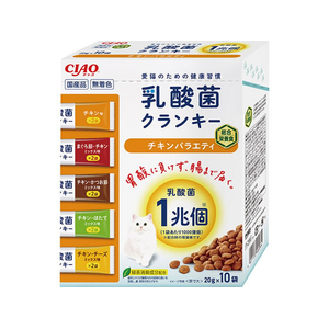 いなば CIAO 乳酸菌クランキー BOX チキンバラエティ 20g×10P FCJ068J-イメージ1