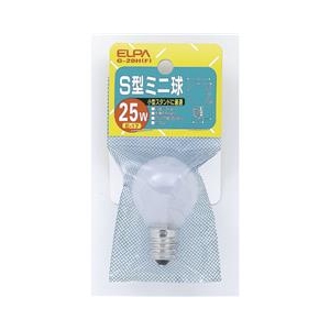 ELPA 25W・E17口金 S型ミニ球 フロスト 1個入り G-20H(F) ELPA 25W・E17口金 S型ミニ球 フロスト 1個入り G-20H(F)