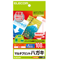 エレコム ハガキ用紙 両面マルチプリント紙  100枚入り EJHM100