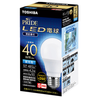 東芝 LED電球 E26口金 全光束485lm(4．2W一般電球タイプ) 昼光色相当 LDA4DDGS40V1