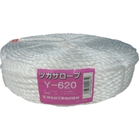 司化成工業 PP融着三本撚ロープ(ツカサロープ)Y-620 FC986GE-3982165