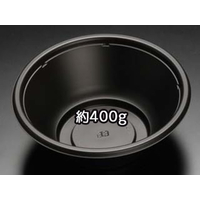 リスパック どんぶり容器 バイオデリカHD丼185BZ 黒 FCG728V-00754942