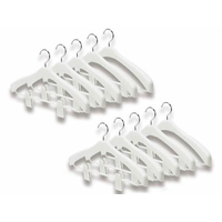 シンコハンガー スーツハンガー ビッグクリップ付き47 ホワイト 10本セット FC676MR