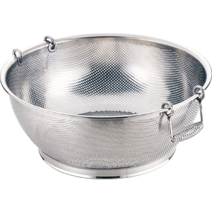三宝産業 UK18-8 パンチング浅型ざる 手付自在 46cm 46cm485mm195mm FCL1340-070420046-イメージ1
