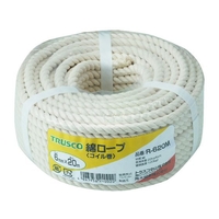 トラスコ中山 綿ロープ 3つ打 線径6mm×長さ20m FC881GK-5113237