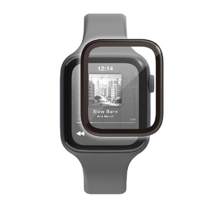 エレコム Apple Watch用フルカバーガラスフィルム 高透明 極薄 アルミフレーム付 貼付ツール付 ブラック AW-25DFLGS2R-イメージ2
