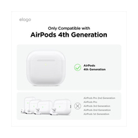 elago EL_AP4CSSCN2_JI AirPods 4用カラビナ付きシリコンケース ジーン