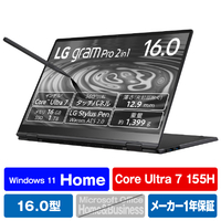 LGエレクトロニクス ノートパソコン LG gram Pro 2in1 オブシディアンブラック 16T90SPMA78J