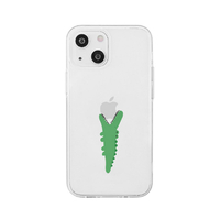 AKAN iPhone 15 Plus用ソフトクリアケース モグモグ ワニ AK25658I15PL