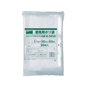 トラスコ中山 TRUSCO 厚手ポリ袋 縦500×横360×t0.1 透明 (30枚入) FC881GP-7653778-イメージ1