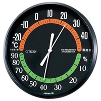 リズム時計 温湿度計 黒 9CZ013-002