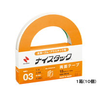 ニチバン 両面テープ 皮革・ゴム・プラスチック用 15×15 10個 1箱(10個) F836588-NW-PK15
