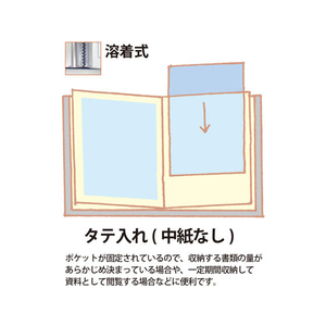 プラス クリアーファイル スーパーエコノミータイプ A4 40ポケット ネイビー F138319-88-431/FC-124EL-イメージ3