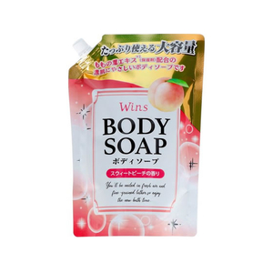 日本合成洗剤 ウインズ ボディソープ スウィートピーチの香り 詰替 900g FCJ645P-イメージ1