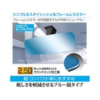 セイワ フレームレスミラー250PB 平面鏡/ブルー鏡 FC49028-R110