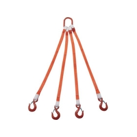 トラスコ中山 TRUSCO/4本吊ベルトスリングセット 25mm幅X1m FC364YW-2580317