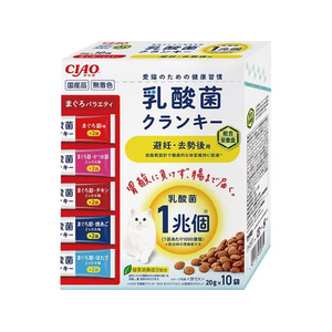 いなば CIAO 乳酸菌クランキー BOX 避妊・去勢後用 まぐろバラエティ 20g×10P FCJ069J-イメージ1