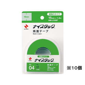 ニチバン 両面テープ 超強力タイプ 15×1.2 10個 1箱(10個) F836589-NW-U15SF-イメージ1