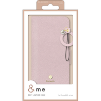 エレコム iPhone 16e用&me ソフトレザーケース 磁石付 リング付 ピンク PM-A25SPLFJM2PN
