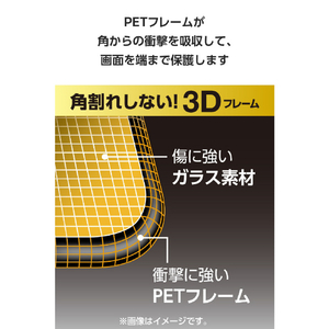 エレコム Apple Watch用フルカバーガラスフィルム 高透明 PETフレーム付 ブラック AW-25EFLGFRBK-イメージ5