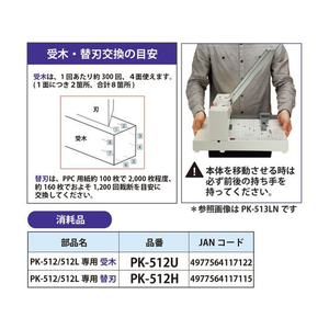 プラス 断裁機PK-512・512L専用替刃 PK-512H FCC5119-26152/PK-512H-イメージ7