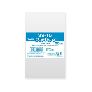 シモジマ ピュアパックS 厚0.03×90×150 100枚 FCV4218-6798216-イメージ1