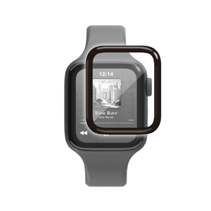 エレコム Apple Watch用フルカバーガラスフィルム 高透明 指紋防止 貼付ツール付 ブラック AW-25EFLGGR-イメージ2