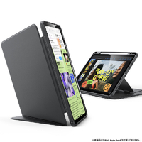 ESR iPad Air(M3/M2/第5/4世代)用Flip ペンホルダー付きハイブリッドケース ブラック ES27660