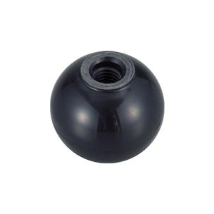 トラスコ中山 TRUSCO　樹脂製握り玉　芯金なし　黒　Φ40XM12mm P-TPB40-12BK-イメージ1