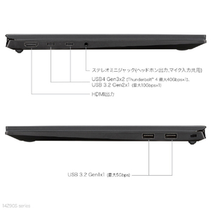 LG Electronics Japan ノートパソコン LG gram オブシディアンブラック 14Z90S-VP55J-イメージ13