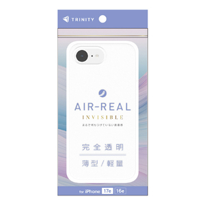 トリニティ iPhone 17e / 16e用 [AIR-REAL INVISIBLE] 薄型軽量ハードケース クリア TR-IP26S-ARP-CL-イメージ1