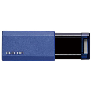 エレコム USB3．1(Gen1)対応 ノック式USBメモリ(128GB) ブルー MF-PKU3128GBU-イメージ2