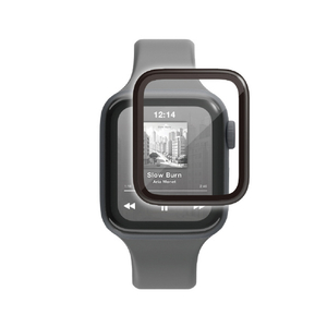 エレコム Apple Watch用フルカバーガラスフィルム 高透明 極薄 アルミフレーム付 貼付ツール付 ブラック AW-25EFLGS2R-イメージ2