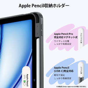 ESR iPad Air(M3/M2/第5/4世代)用Flip ペンホルダー付きハイブリッドケース スカイブルー ES27661-イメージ8