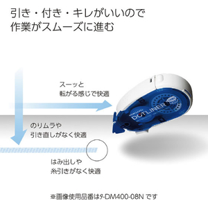 コクヨ テープのり ドットライナー しっかり貼るタイプ 本体 22m FCK247B-ﾀ-DM400-08N-S22-イメージ3