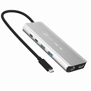 j5 create USB4 8K 2．5G LAN 6in1マルチハブ スペースグレー JCD403-イメージ1