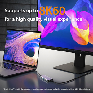 j5 create USB4 8K 2．5G LAN 6in1マルチハブ スペースグレー JCD403-イメージ5
