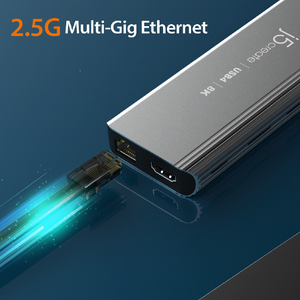 j5 create USB4 8K 2．5G LAN 6in1マルチハブ スペースグレー JCD403-イメージ8
