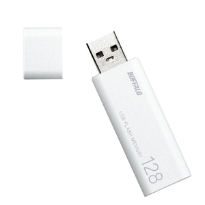 バッファロー USB3．1(Gen1)/USB3．0対応USBメモリー (128GB) オリジナル ホワイト RUF3-WBE128G-WH-イメージ3