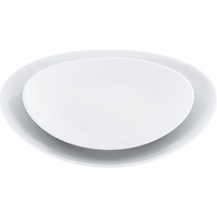 江部松商事 EBM/磁器 中華・洋食兼用食器 白楕円皿 13cm FC423LX-8179550