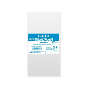 シモジマ ピュアパックS 厚0.03×90×180 100枚 FCV4219-6798217-イメージ1
